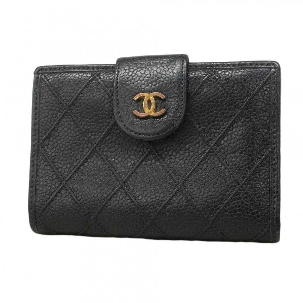 CHANEL Black Caviar Leather Wallet - Picture 1 of 9